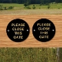 Picture of Close the gate signs