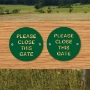 Picture of Close the gate signs