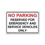 Picture of Emergency Services Parking Sign