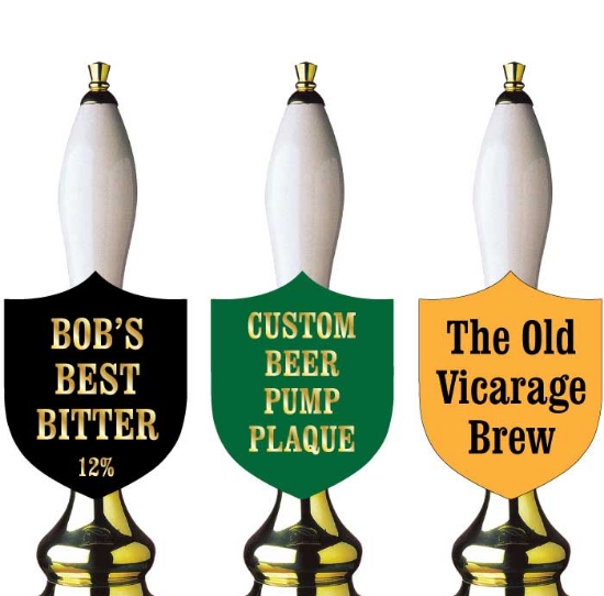 Picture of Shield Shaped Beer Pump Plaque