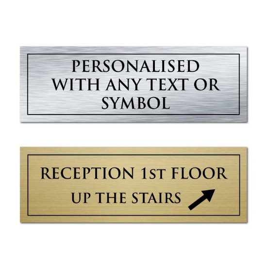 Picture of Classic Brushed Brass Personalised Fire Exit Sign 