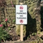 Picture of No Parking No Turning Private Entrance Sign