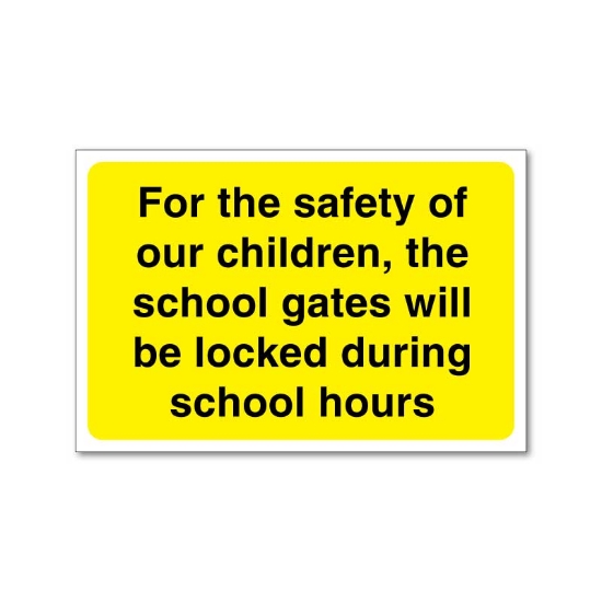 Picture of School Gates Locked Sign