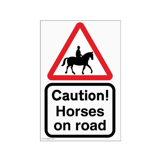 Picture of Horses on road sign