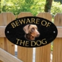 Picture of Brown Dobermann Beware of The Dog Sign