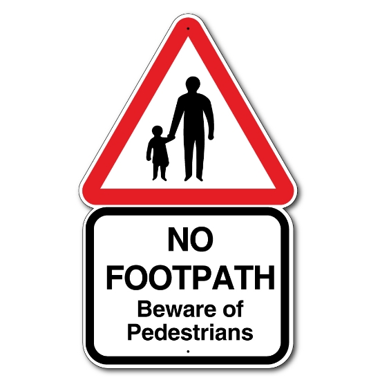 Picture of No Footpath Sign