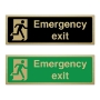 Picture of Classic Brushed Brass Emergency Exit Sign