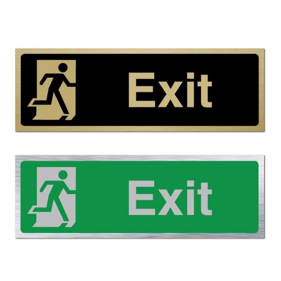 Picture of Classic Brushed Brass Exit Sign