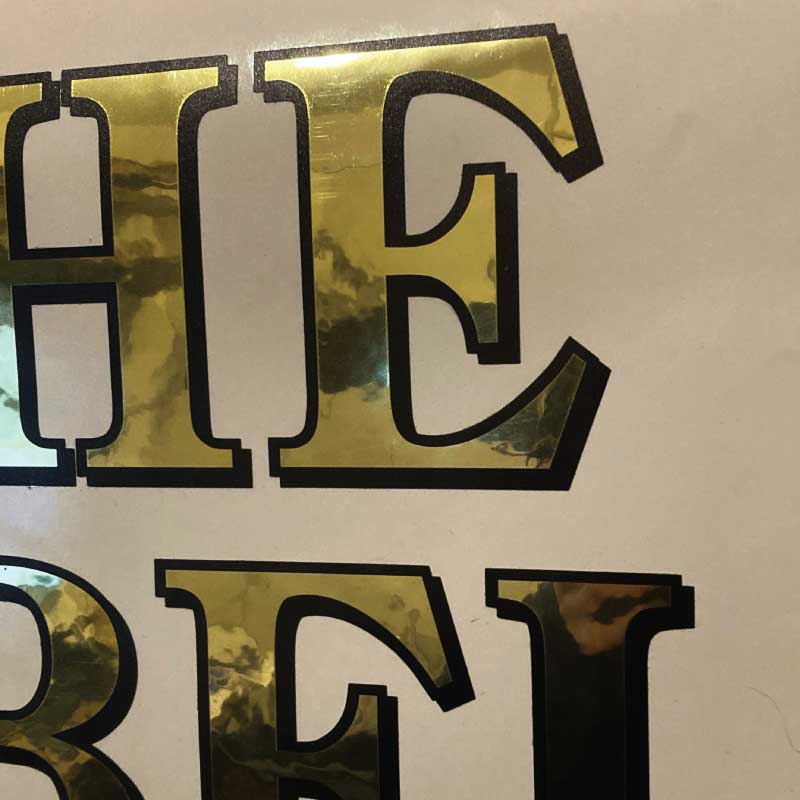 JAF Graphics. Mirror Gold Lettering With Black Shadow For Door Windows