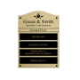 Picture of Curved Top Office / Practice Name plate sign, Brushed gold or silver