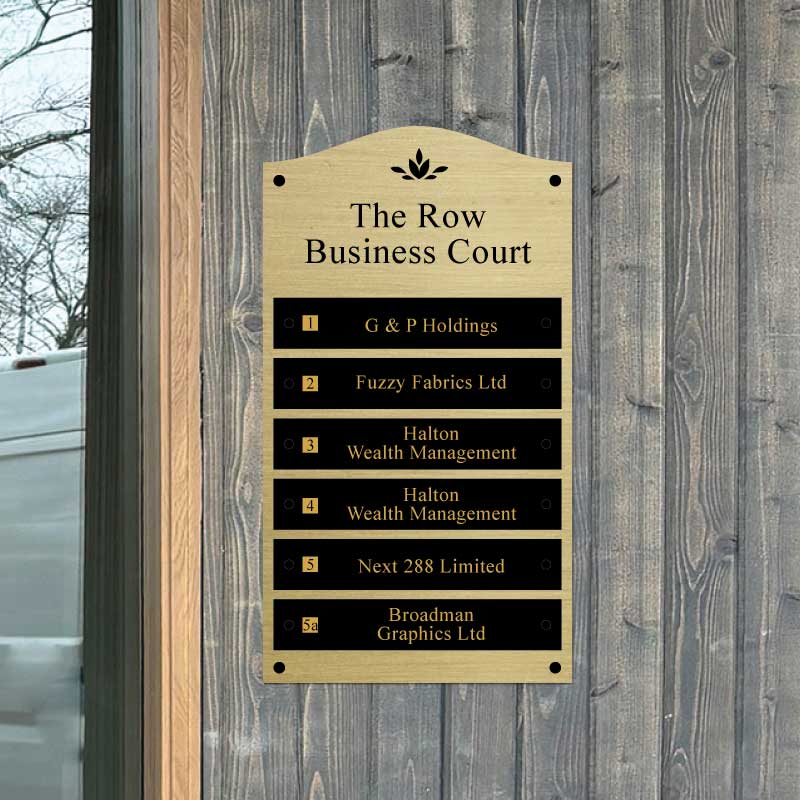 JAF Graphics. Curved Top Office / Practice Name plate sign, Brushed ...
