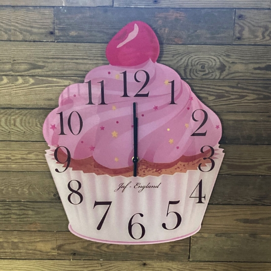 Picture of Cupcake Clock, Cute Vintage Cupcake Wall Clock, British Bake Off Wall Clock