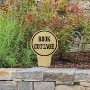 Picture of Freestanding Brushed Brass House Number Name Sign 