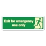 Picture of Glow in the Dark Emergency Exit Only Sign - 3mm Rigid Sign