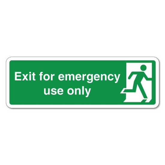 Picture of Emergency exit only vinyl sticker