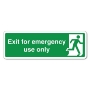 Picture of Emergency exit only vinyl sticker