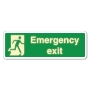 Picture of Glow in the Dark Emergency exit sign - 3mm Rigid Sign