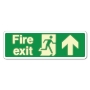 Picture of Glow in the Dark Fire exit up arrow sign