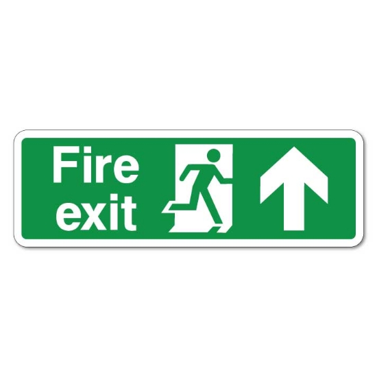 Picture of Fire Exit Up Arrow Sticker - Vinyl Sticker