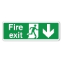 Picture of Fire Exit Down Arrow Sticker - Vinyl Sticker