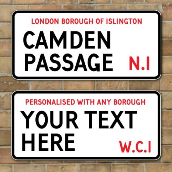 Picture of Vintage London Street Sign, Road Sign, Plaque Personalised any text you like