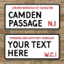 Picture of Vintage London Street Sign, Road Sign, Plaque Personalised any text you like