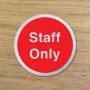 Picture of Brushed gold / silver Staff Only Door Signs 2 Pack