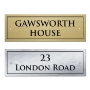 Picture of Classic Brushed Brass House Name Sign