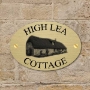 Picture of Custom Brushed Metal Oval House sign