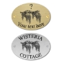 Picture of Wisteria Cottage Custom Brushed Metal Oval House sign