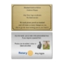 Picture of Brushed brass or silver business plaque
