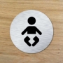 Picture of Brushed gold / silver Toilet Door signs symbols