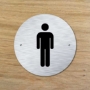 Picture of Brushed gold / silver Toilet Door signs symbols