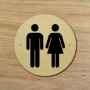 Picture of Brushed gold / silver Toilet Door signs symbols