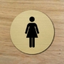 Picture of Brushed gold / silver Toilet Door signs symbols