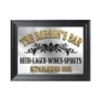 Picture of Personalised Vintage Style Bar Mirror in black frame
