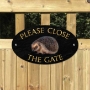 Picture of Please Close The Gate Cute Hedgehog Sign