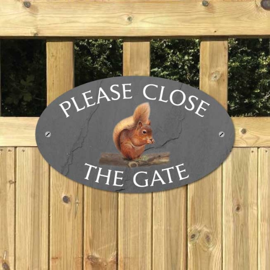 Picture of Red Squirrel Gate Sign