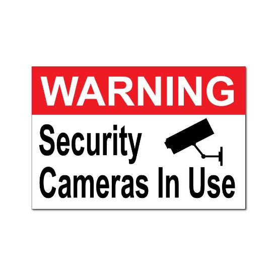 Picture of Warning Security Cameras In Use sign