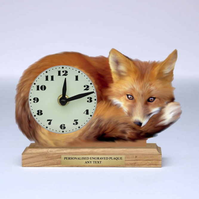 JAF Graphics. Red Fox Mantel Clock