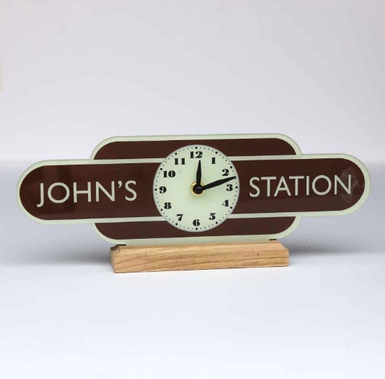 Picture of Railway Totem Sign Mantel Clock