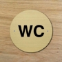 Picture of Brushed gold / silver Toilet Door signs symbols