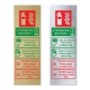 Picture of Rechargeable Battery Fire Extinguisher Use Sign,  Lithium ion fire
