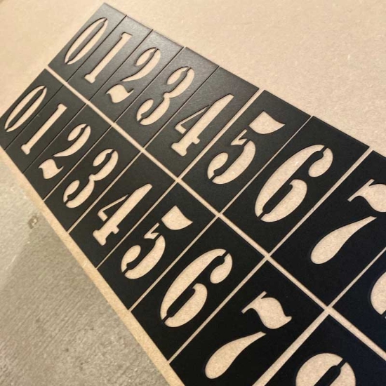 Picture of Reusable Rigid Stencil Number Set