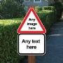 Picture of Personalised triangle road sign with text