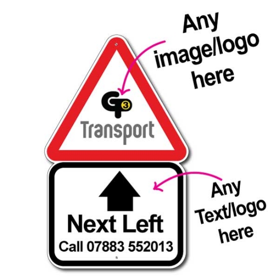 Picture of Personalised triangle road sign with text