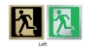 Picture of Running person fire exit symbol - gold or silver
