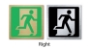 Picture of Running person fire exit symbol - gold or silver