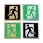 Picture of Running person fire exit symbol - gold or silver