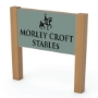 Picture of Entrance sign on oak effect posts